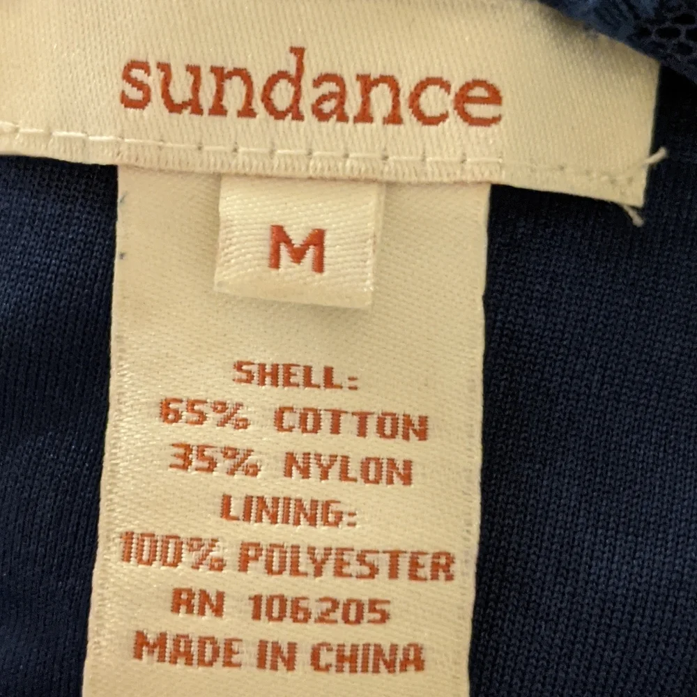 Sundance Alfresco Embroidered Blue Dress M - Picture 3 of 8